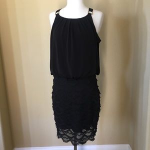 Guess little black dress with lace detail